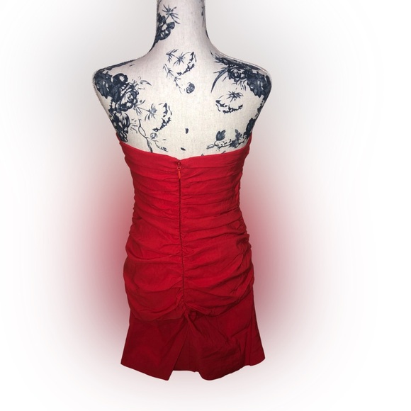 NWT Anthropologie Strapless Red Mini Dress – Size Medium - Picture 4 of 6